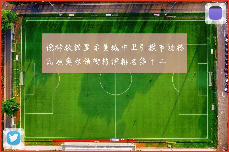 德转数据显示曼城中卫引援市场格瓦迪奥尔领衔格伊排名第十二